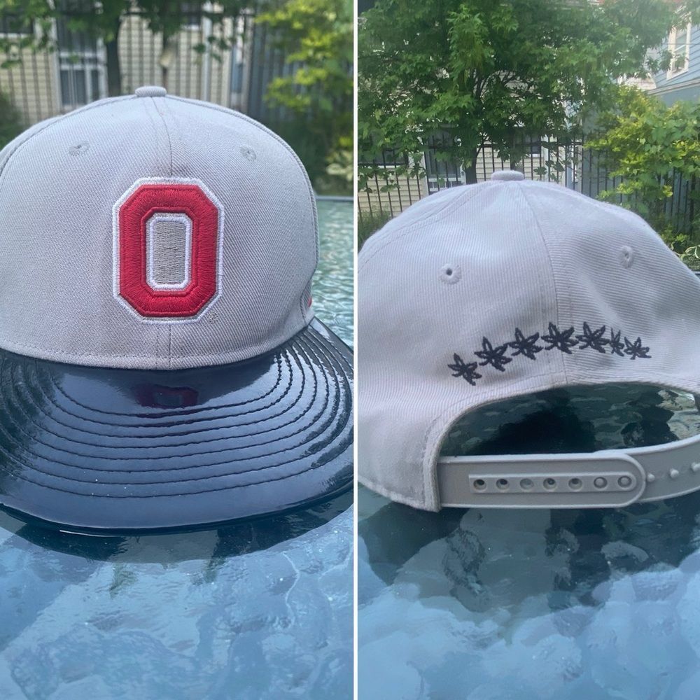 Ohio State NIKE True Snap Back Hat Buckeye Leaves Adjustable Sizing Polyester